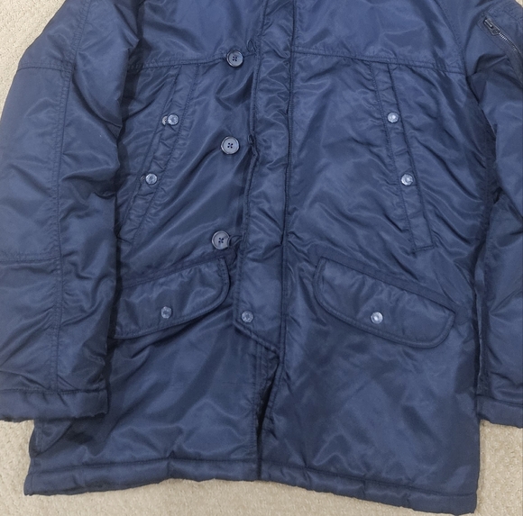 Abercrombie & Fitch Mens Y2K Snorkel Jacket M Military Parka Faux Fur Hood Coat - Picture 3 of 13